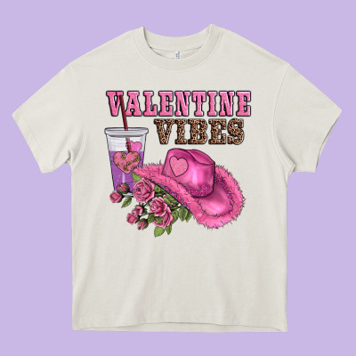 Valentines Day Valentine Vıbes Heavy Core Tee Designed By Adodesignshop