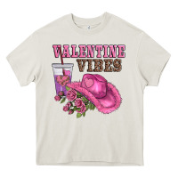 Cream valentines day valentine vıbes Heavy Core Tee - AdoDesignShop