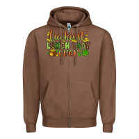 Chestnut St. Patrick's Luckiest lunch lady ever Zipper Hoodie - OliviaCreatesArt