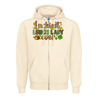 Sandshell St. Patrick's Luckiest lunch lady ever Zipper Hoodie - OliviaCreatesArt
