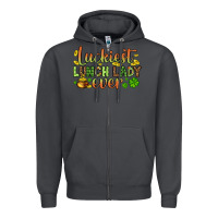 Smoke St. Patrick's Luckiest lunch lady ever Zipper Hoodie - OliviaCreatesArt