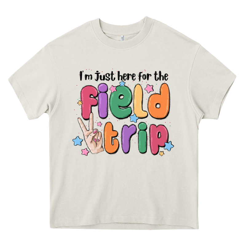 I'm Just Here For The Field Trip Heavy Core Tee by MaliasSmallBusiness | Teevron
