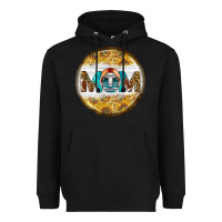 Black american football round earrings Heavyweight Hoodie - BundleAndBundleShop