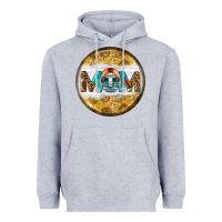 Heather Grey american football round earrings Heavyweight Hoodie - BundleAndBundleShop