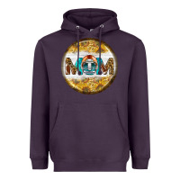Plum american football round earrings Heavyweight Hoodie - BundleAndBundleShop