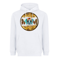 White american football round earrings Heavyweight Hoodie - BundleAndBundleShop