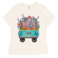 Bone truck with flowers Ladies Tee - MaliasSmallBusiness