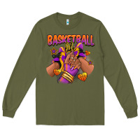 Army Green Basketball life afro girl sneakers Long Sleeve Tee - RanaPortraitStore
