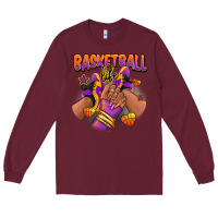 Burgundy Basketball life afro girl sneakers Long Sleeve Tee - RanaPortraitStore