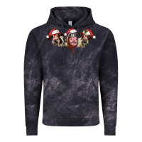 Cloud Black christmas holstein cows Vintage Hoodie - LillyAllenDesigns
