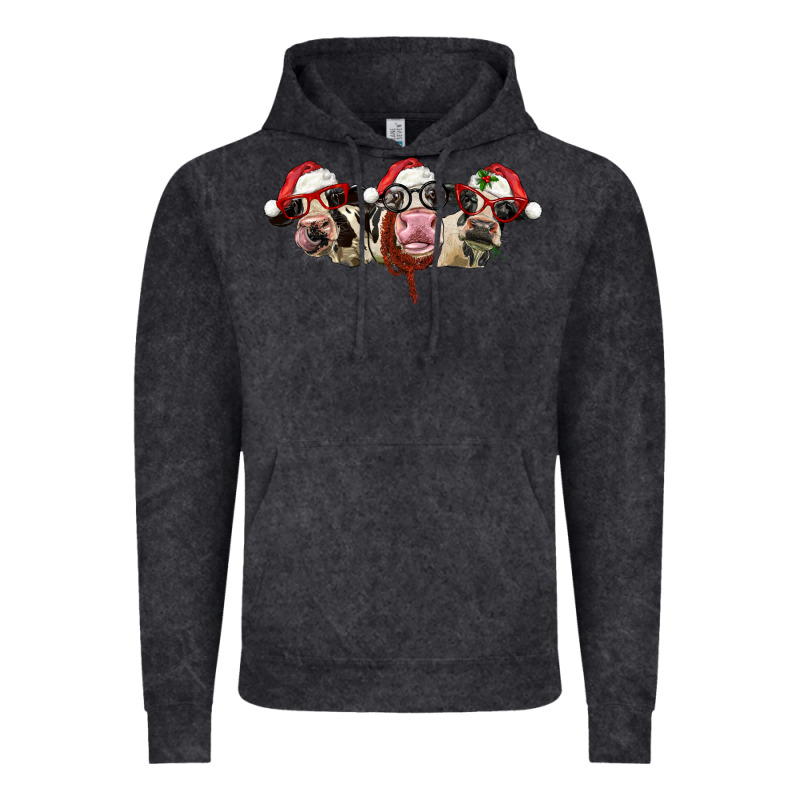 Christmas Holstein Cows Vintage Hoodie by LillyAllenDesigns | Teevron