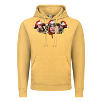 Vintage Mustard christmas holstein cows Vintage Hoodie - LillyAllenDesigns