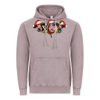 Vintage Zinc christmas holstein cows Vintage Hoodie - LillyAllenDesigns
