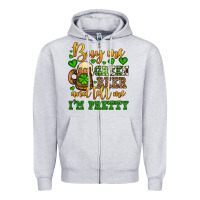 Heather Grey Buy me green beer and tell me i'm pretty Zipper Hoodie - OliviaCreatesArt