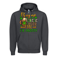 Smoke Buy me green beer and tell me i'm pretty Zipper Hoodie - OliviaCreatesArt
