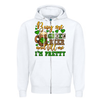 White Buy me green beer and tell me i'm pretty Zipper Hoodie - OliviaCreatesArt