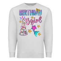 Dove Grey birthday girl 5 Premium Sweatshirt - BundleAndBundleShop