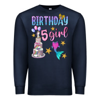Navy birthday girl 5 Premium Sweatshirt - BundleAndBundleShop