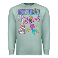 Seafoam birthday girl 5 Premium Sweatshirt - BundleAndBundleShop