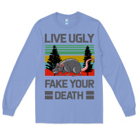 Colony Blue Lıve Ugly Fake Your Death Long Sleeve Tee - Bettercallsaul