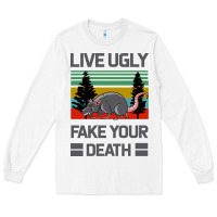 White Lıve Ugly Fake Your Death Long Sleeve Tee - Bettercallsaul