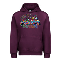 Mauve Wine autism avareness Urban Hoodie - SublimationCraftShop