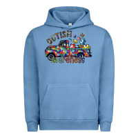Pigment Pebble Blue autism avareness Urban Hoodie - SublimationCraftShop