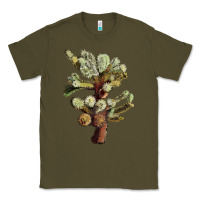 Army Green Cholla Tree Cactus Classic Tee - LillyAllenDesigns