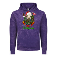 Cloud Purple merry christmas alpaca face Vintage Hoodie - LillyAllenDesigns