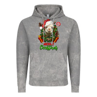 Cloud Rock merry christmas alpaca face Vintage Hoodie - LillyAllenDesigns