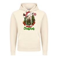 Vintage Artic merry christmas alpaca face Vintage Hoodie - LillyAllenDesigns