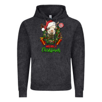 Vintage Black merry christmas alpaca face Vintage Hoodie - LillyAllenDesigns