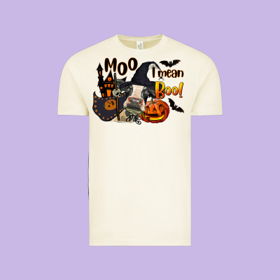 Moo I Mean Boo Holstein Cow Vintage Tee Designed By Lillyallendesigns
