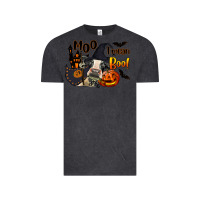Vintage Black Moo I Mean Boo Holstein Cow Vintage Tee - LillyAllenDesigns