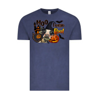 Vintage Denim Moo I Mean Boo Holstein Cow Vintage Tee - LillyAllenDesigns