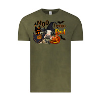 Vintage Olive Moo I Mean Boo Holstein Cow Vintage Tee - LillyAllenDesigns