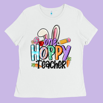 One Hoppy Teacher Ladies Tee Designed By Maliassmallbusiness