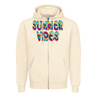 Sandshell summer vibes tie dye doodle Zipper Hoodie - CowCowDesign