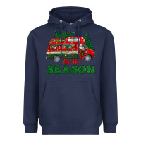 Navy christmas 'tis the season Heavyweight Hoodie - BundleAndBundleShop