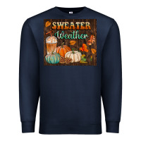 Navy sweater weather tumbler Premium Sweatshirt - BundleAndBundleShop