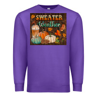 Purple sweater weather tumbler Premium Sweatshirt - BundleAndBundleShop