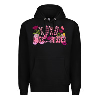 Black Xoxo hugs and kisses Valentine's Day Premium Hoodie - FaDigitalArtStudio