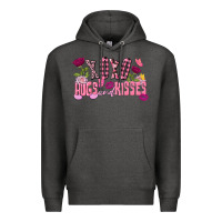 Charcoal Heather Xoxo hugs and kisses Valentine's Day Premium Hoodie - FaDigitalArtStudio
