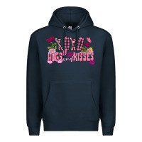 Navy Xoxo hugs and kisses Valentine's Day Premium Hoodie - FaDigitalArtStudio