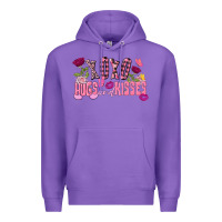 Purple Xoxo hugs and kisses Valentine's Day Premium Hoodie - FaDigitalArtStudio