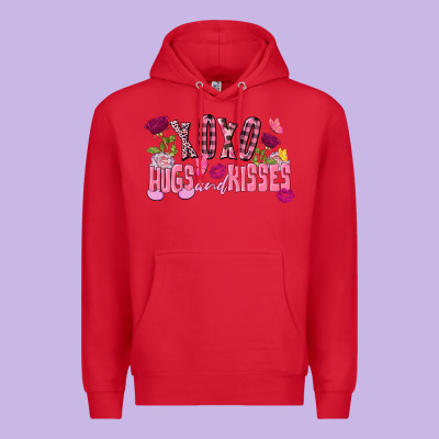 Xoxo Hugs And Kisses Valentine's Day Premium Hoodie Designed By Fadigitalartstudio
