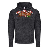 Vintage Black christmas red angus cows Vintage Hoodie - LillyAllenDesigns
