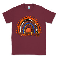 Burgundy Basketball Rainbow Classic Tee - RanaPortraitStore