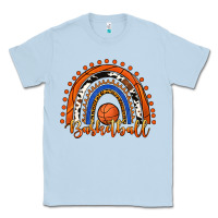 Dusty Blue Basketball Rainbow Classic Tee - RanaPortraitStore