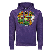 Cloud Purple Guanajuato sunflower serape map Vintage Hoodie - RanaPortraitStore